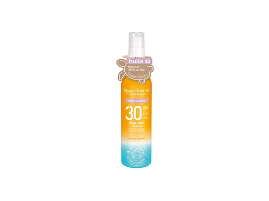 Huile Solaire SPF30 Visage, Corps et Cheveux - 100ml