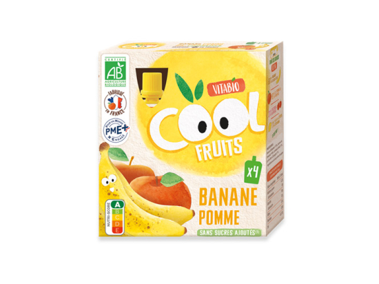 Cool Fruits Banane Pomme BIO - 4 x 90g