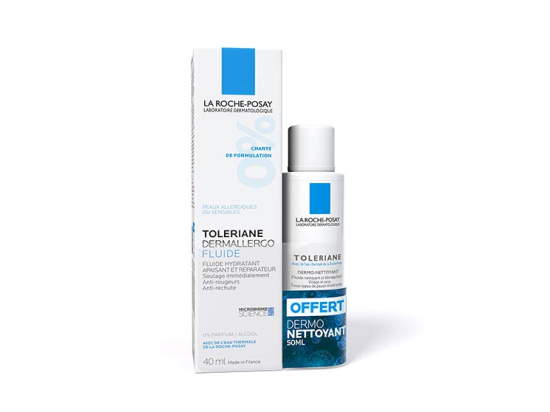 La Roche-Posay Toleriane Dermallergo Fluide hydratant - 40 ml + Dermo Nettoyant 50 ml OFFERT