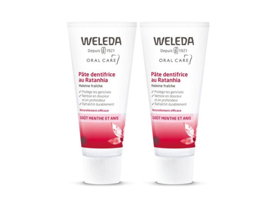 Weleda Oral Care Pâte dentifrice au Ratanhia - 2x75ml