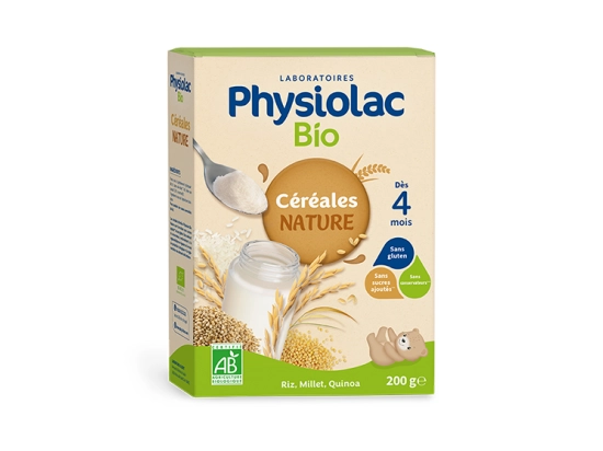 Physiolac Céréales Nature BIO 4 mois - 200g