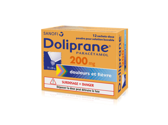 Doliprane 200mg - 12 sachets