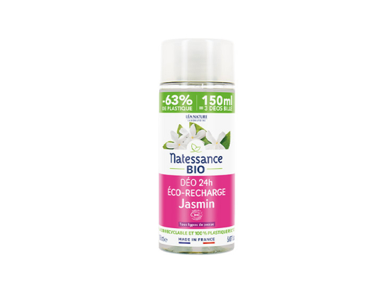 Natessance Eco-Recharge Déo Bille Jasmin BIO - 150ml