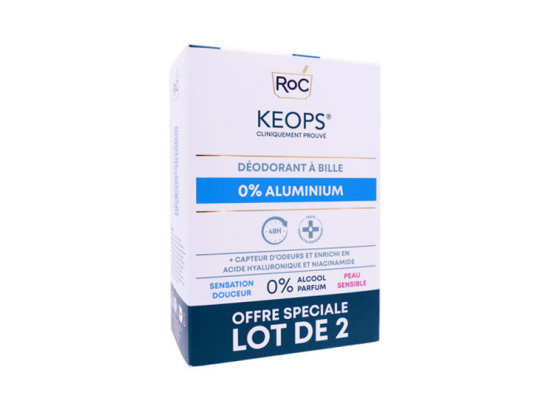 Keops Déodorant à Bille 0% Aluminium - 2x30ml