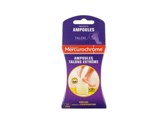 Mercurochrome Pansement Ampoules talons extrême - 4 pansements