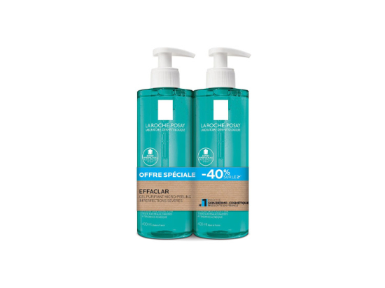 La Roche-Posay Effaclar Gel Nettoyant Micro-Peeling - 2x400ml