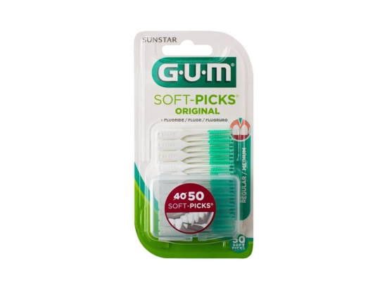 GUM Soft-Picks Original 632 Bâtonnets interdentaires Taille Medium - 50 Bâtonnets