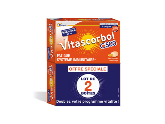 Vitascorbol C 500 - 2 x 24 comprimés à croquer