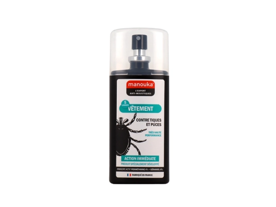 Manouka Spray vêtements anti-tiques et puces - 75ml