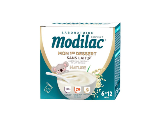 Modilac Mon 1er dessert Sans Lait Nature - 6x10 sachets