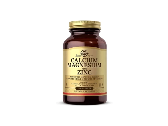 Solgar Calcium Magnésium Zinc - 100 comprimés