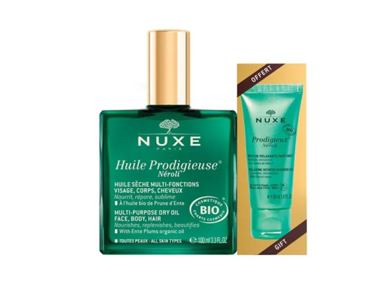 Nuxe Prodigieux Huile Prodigieuse Néroli BIO 100ml + Gélée de Douche OFFERTE