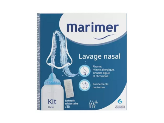 Marimer Kit de lavage nasal - 30 sachets de solution saline