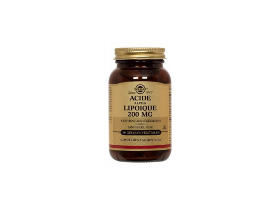 Solgar Acide Alpha Lipoïque 200mg - 50 Gélules