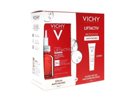 Coffret LiftActiv Specialist B3 Sérum Taches Brunes & Rides  + UV-Age Daily Fluide SPF50 OFFERT - 30ml+15ml