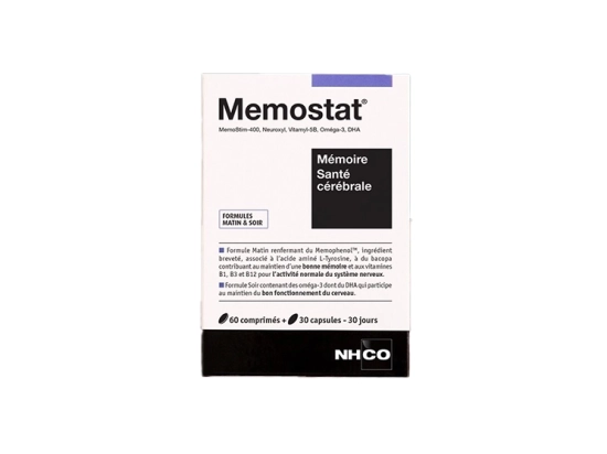 Memostat Mémoire Santé cérébrale - 60 comprimés/30 capsules