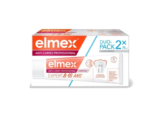 Elmex Dentifrice Anti-caries Professional 8-18 ans - 2 x 75 ml