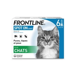 Spot-on Chat - Pipettes anti-puces pour chats - 6 pipettes de 0,5ml