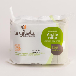 Agiletz Bandes d'argile verte - 2 bandes de 5mx8,5cm