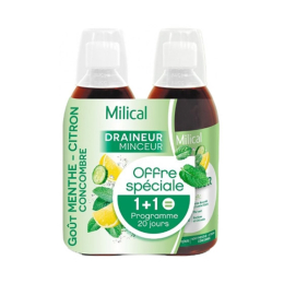 Draineur Minceur Goût Citron Menthe Concombre - 2x500ml