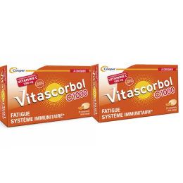 Vitascorbol Vitamine C 1000mg - 2x20 comprimés à croquer