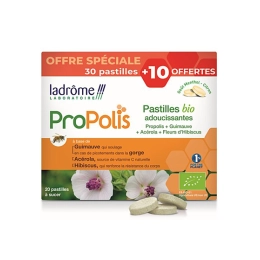 Propolis Pastilles Bio Adoucissantes - 30 + 10 Pastilles