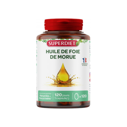 Superdiet Huile de Foie de Morue - 120 capsules