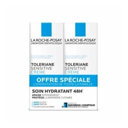 La Roche-Posay Tolériane Sensitive Crème Soin Hydratant Apaisant Protecteur - 2x40ml