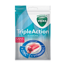Vicks Bonbons Triple action sans sucres - 72g