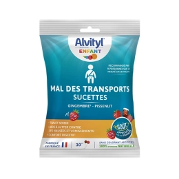 Mal des transports Sucettes Enfants - 10 sucettes