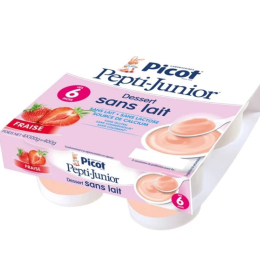 Pepti Junior Crème Dessert sans lait Saveur Fraise - 4 pots