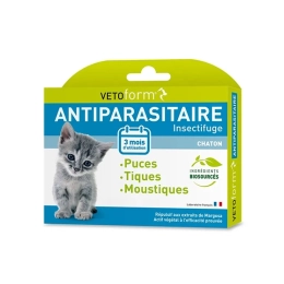 Antiparasitaire Pipettes Insectifuge Chatons  - 3 x pipettes 0.4ml