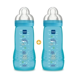 Easy Start Biberon Active 2ème âge Garçons - 2x330ml