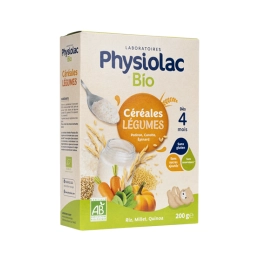 Physiolac Céréales Légumes BIO 4 mois - 200g