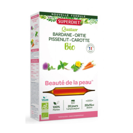 Superdiet Quatuor Beauté de la peau BIO - 20 ampoules