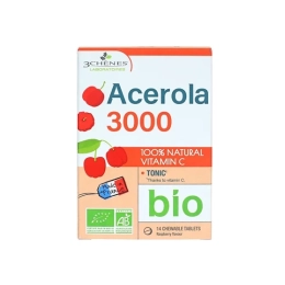 Acérola 3000mg Vitamine C BIO - 14 comprimés à croquer