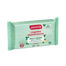 Lingettes Désinfectantes Multi-usages - 25 lingettes