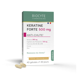 Kératine Forte 500 mg Anti-chute - 40 gélules