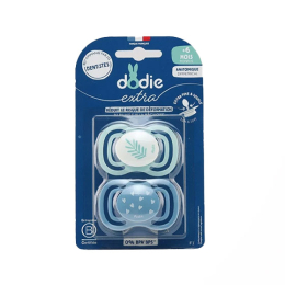 Sucettes anatomiques 6m Motif Nature Bleu - x2