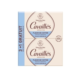 Savon Extra Doux  Fleur de Coton - 3x250gr + 1 Gratuit