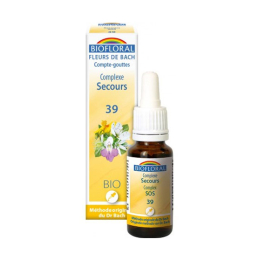 Biofloral Fleurs de Bach Complexe Secours BIO en compte-gouttes - 20ml