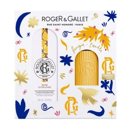 Coffret Noël 2024 Bois D'orange Eau Parfumée Bienfaisante + Bougie Parfumée