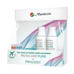 Menicare Pure Kit Solution pour lentilles - 2 traitements + 2 étuis