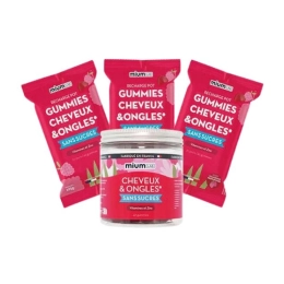 Coffret Eco-recharge Gummies Cheveux et Ongles sans sucres - 4x42 gummies