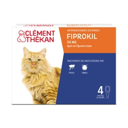 Clément Thékan Fiprokil Chat 50mg - x4 pipettes