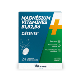 Magnesium + VitaminesB1, B2, B6 - 24 Comprimés,