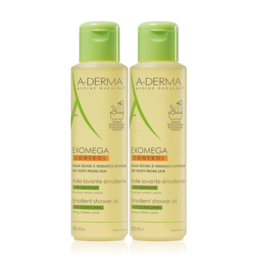 A-derma Exomega control Huile lavante émolliente - 2x500ml