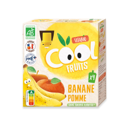 Cool Fruits Banane Pomme BIO - 4 x 90g