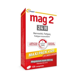 Mag2 24H Magnésium Marin 300mg - Maxi Pack 120 comprimés