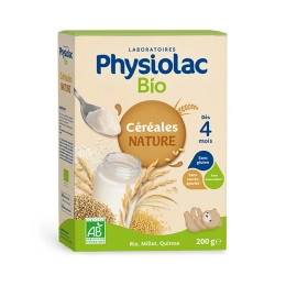 Physiolac Céréales Nature BIO 4 mois - 200g